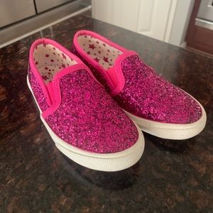 Cat & Jack Pink Glitter Slip On Shoes